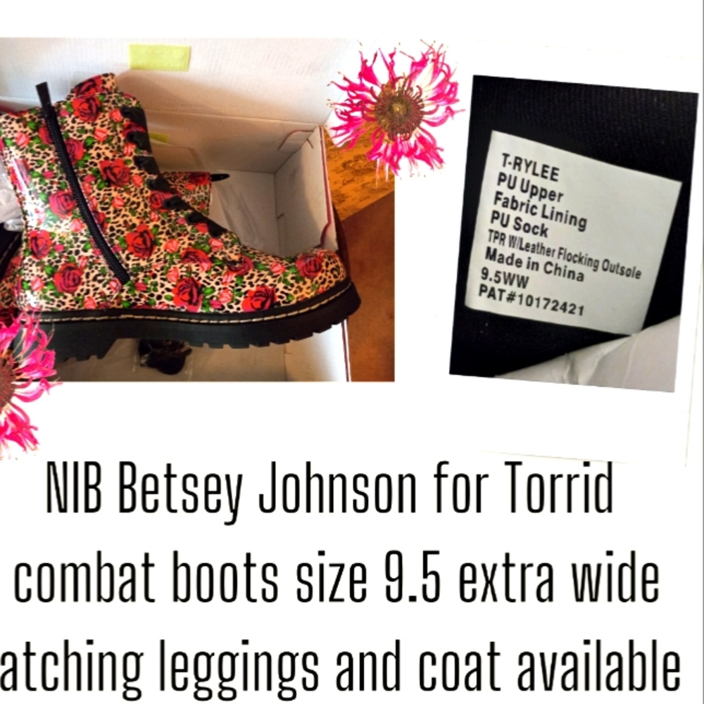 Betsey Johnson for Torrid leopard combat boot